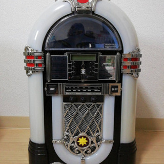 レインボーに光るジュークボックス調CDプレイヤー『シカゴ』SRA-0002の画像