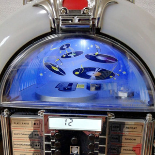 レインボーに光るジュークボックス調CDプレイヤー『シカゴ』SRA-0002の画像