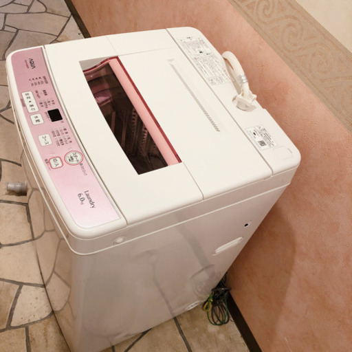 アクア 全自動電気洗濯機 (ピンク) 6kg以上
