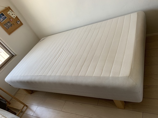 IKEA 【セミダブル・脚付】木製ベーススプリングマットレス SULTAN SILSAND【取りに来れる方】