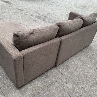 定価7万円以上！ニトリ カウチソファ ブラウン 3人掛け L字 布張り NITORI ソファベッド ノアーク BR 中古の画像