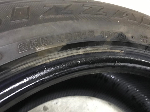 255/55R18 トゥアレグ/カイエン/アウトランダー/シボレーなど４本組中古
