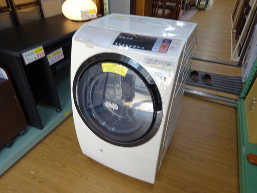 全品20％OFFキャンペーン第2弾【リサイクルサービス八光　田上店　安心の3か月保証　配達・設置OK】   日立 ドラム式洗濯乾燥機 ビッグドラム 左開き 11kg ホワイト BD-SV110A