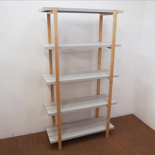 【良品】IKEA イケア YPPERLIG イッペルリグ オープンシェルフ シェルフユニット 5段 幅90 奥行35 高さ166cm (AA33)