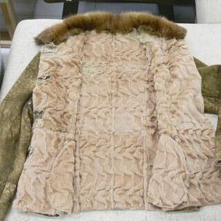 毛皮コート ラビット 高級 暖かい ブラウン系 苫小牧西店の画像