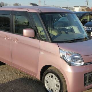 26年式スペーシア/4WD/5万㎞台/社外ナビ/地デジ/CD/DVD/ブレーキアシスト/両側パワースライド/オートエアコン/スマートキー×3/ETC/HIDの画像