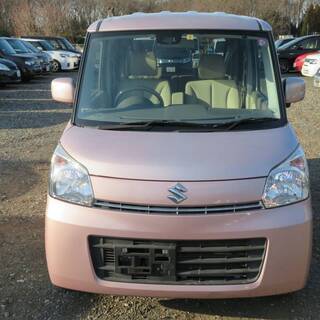 26年式スペーシア/4WD/5万㎞台/社外ナビ/地デジ/CD/DVD/ブレーキアシスト/両側パワースライド/オートエアコン/スマートキー×3/ETC/HIDの画像