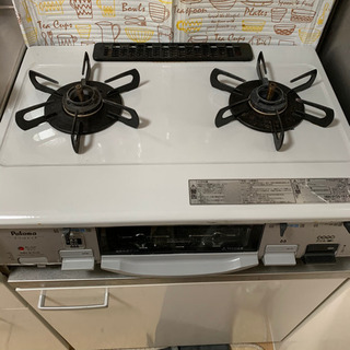 【中古】パロマ ガスコンロ 2口コンロ 都市ガス用