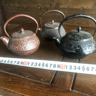 急須　茶こし付き　鉄瓶　南部鉄器　岩鋳含む　3つセット