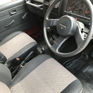  値下げ！！ジムニーJA11V　サマーウィンドウ　車検満タン　AC　オートマ　7万キロ　社外アルミ　キャリア　　の画像