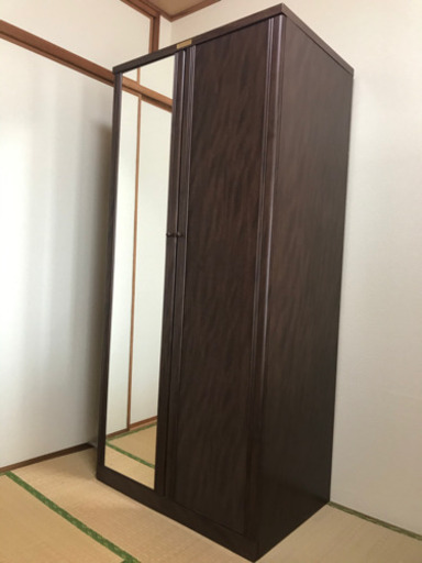 家具ミラー付きクローゼット☆箪笥タンス☆85センチ幅