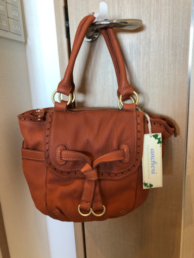 新品 柔らかい牛革 洗い加工 トートバッグ ハンドバッグ