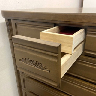 美品 ☆ 府中家具 和箪笥 7段 チェスト ドルフィン 楢 110cm 桐 箪笥