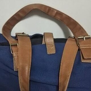 U.S.HARBOUR 帆布の厚手バッグ 紺色の画像