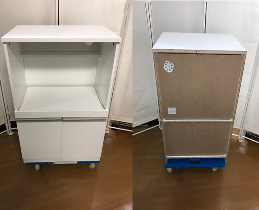 ニトリ　キッチンボード　レンジ台　食器棚　収納家具　ホワイト　600×400×900　使用期間が1年未満　良品！