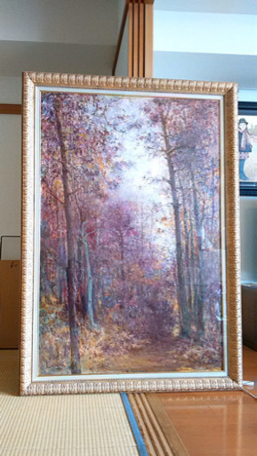 絵画　高津きみ 「林」