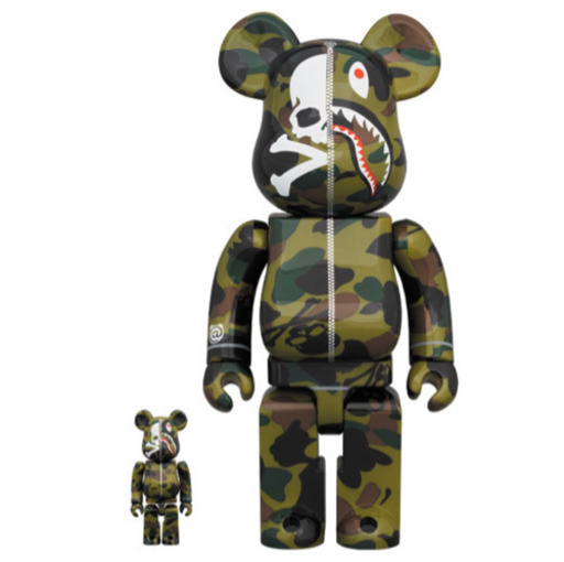 MM VS BAPE BE@RBRICK 100% & 400% (GREEN）