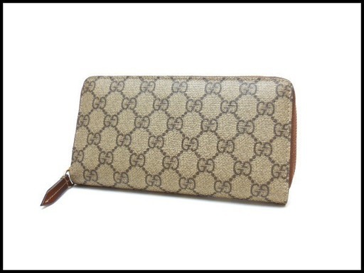 GUCCI グッチ GGスプリーム ラウンドファスナー 長財布 410102