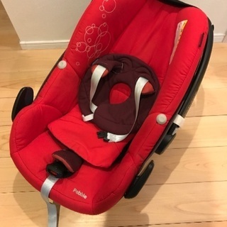 Maxi-Cosi Pebble マキシコシ ペブル 赤 アダプ...