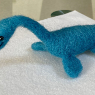 羊毛フェルト　プレシオサウルス（小）の画像
