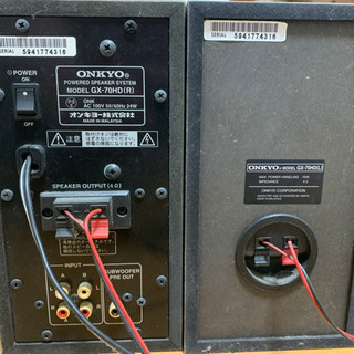 【無料】【ONKYO】【動作確認未済み】スピーカー x 2(左右)の画像