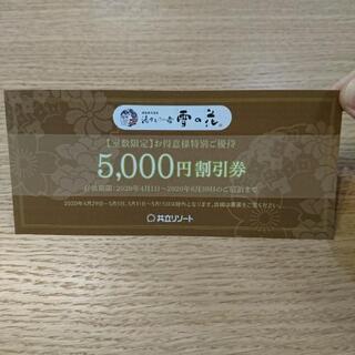 越後湯沢温泉 湯けむりの宿 雪の花 5000円割引券 2020/...