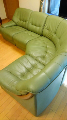 最終値下げソファ✨カリモク　チターノ　レザーソファ
