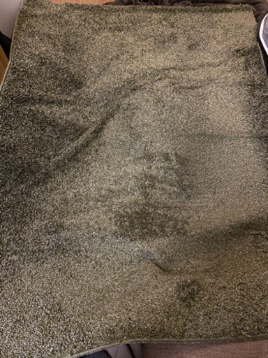 モスグリーンのラグ