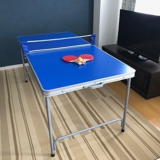 【卓球セット】　折りたたみファミリーピンポン台セット