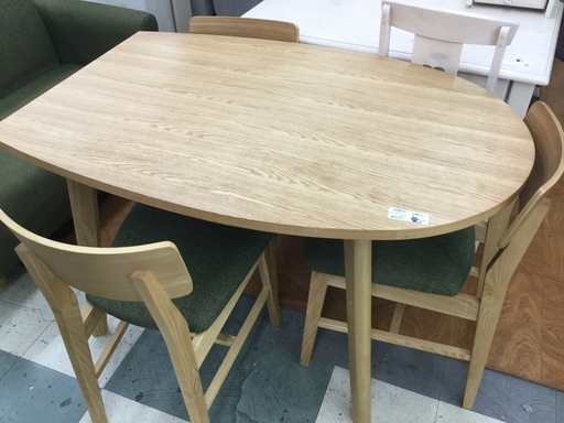 ダイニング4点セット　Franc franc（フランフラン）ナチュラル×カーキ　バルセイロダイニング