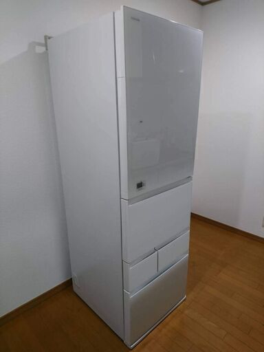 値下げ 2018年製 465L 東芝 冷蔵庫 GR-M470GW ZW 白 クリアシェルホワイト 中古 野菜室 製氷 冷凍 チルド  冷凍冷蔵庫