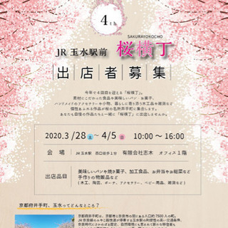 井手町桜まつり　玉水駅前「桜横丁」の出店者募集について