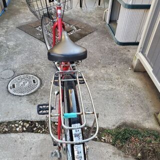 ママチャリ　赤の画像