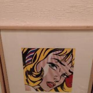 絵　2つセット　額縁付き