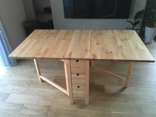 折りたたみダイニングテーブルIKEAノールデンNORDENバーチ