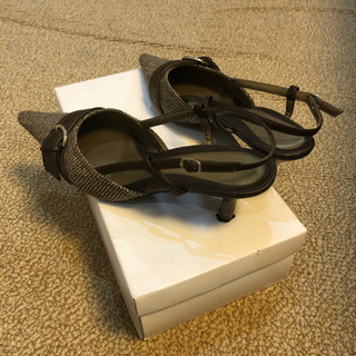 PINK A LA MODE  パンプス　茶色　Ｌの画像