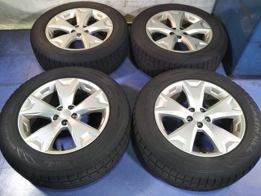 17インチ スバル純正 アルミ  PCD100 フォレスター純正 XV レガシィ アウトバック 冬用 225/60R17 【富山/手渡しもOK】SJ フォレスター +48 中古