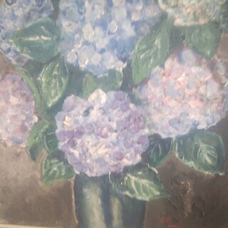 油絵「紫陽花」の画像