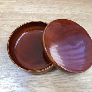 春慶塗　菓子器　未使用　箱付き　の画像