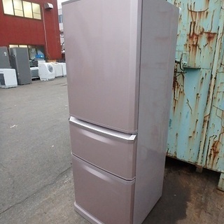 ☆3D簡易清掃済み☆2013年製☆MITSUBISHI 三菱 335L冷蔵庫 MR-C34W-Pイタリア製　象嵌　サイドボード