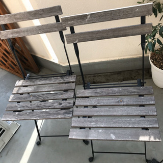 IKEA ガーデンチェア&テーブル、ラティス2枚