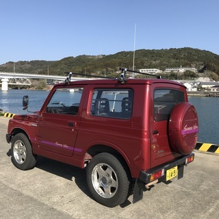  値下げ！！ジムニーJA11V　サマーウィンドウ　車検満タン　AC　オートマ　7万キロ　社外アルミ　キャリア　　の画像