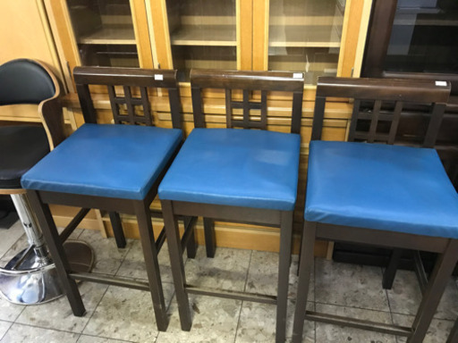 居酒屋などに　カウンター椅子　カウンターチェアー5脚セット