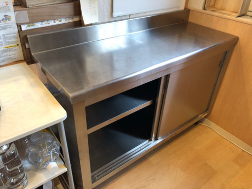 【中古】LIXIL 調理台 引戸 作業台 業務用 レストラン カフェ