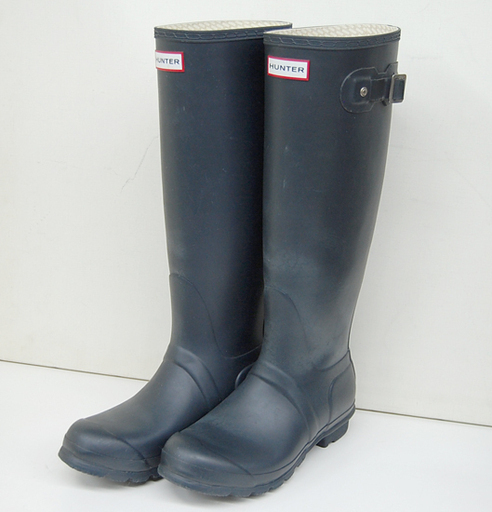 HUNTER/ハンター レインブーツ W23499 レディース ネイビー 約 25cm UK6 長靴 トールブーツ 旧仕様 ☆ PayPay(ペイペイ)決済可能 ☆ 札幌市 清田区 平岡