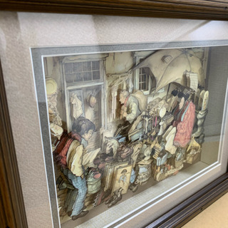 中古 ■ANTON PIECK アントンピック シャドーボックス ３D立体画 額付きの画像