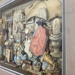 中古 ■ANTON PIECK アントンピック シャドーボックス ３D立体画 額付きの画像