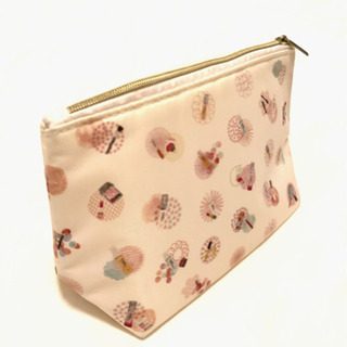 FANCL ファンケル ポーチ レア コスメ柄 未使用 美品 綿入り フワフワの画像