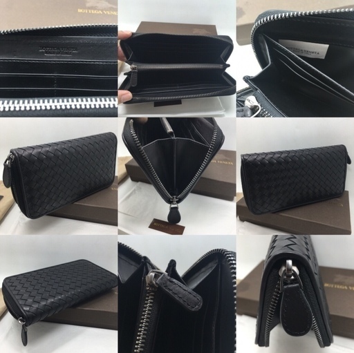 ボッテガヴェネタ 長財布 ラウンドファスナー 本革 BOTTEGA VENETA  正規品 黒 