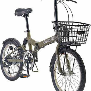 引き取りjeep折りたたみ自転車 20インチ カーキ オリーブ